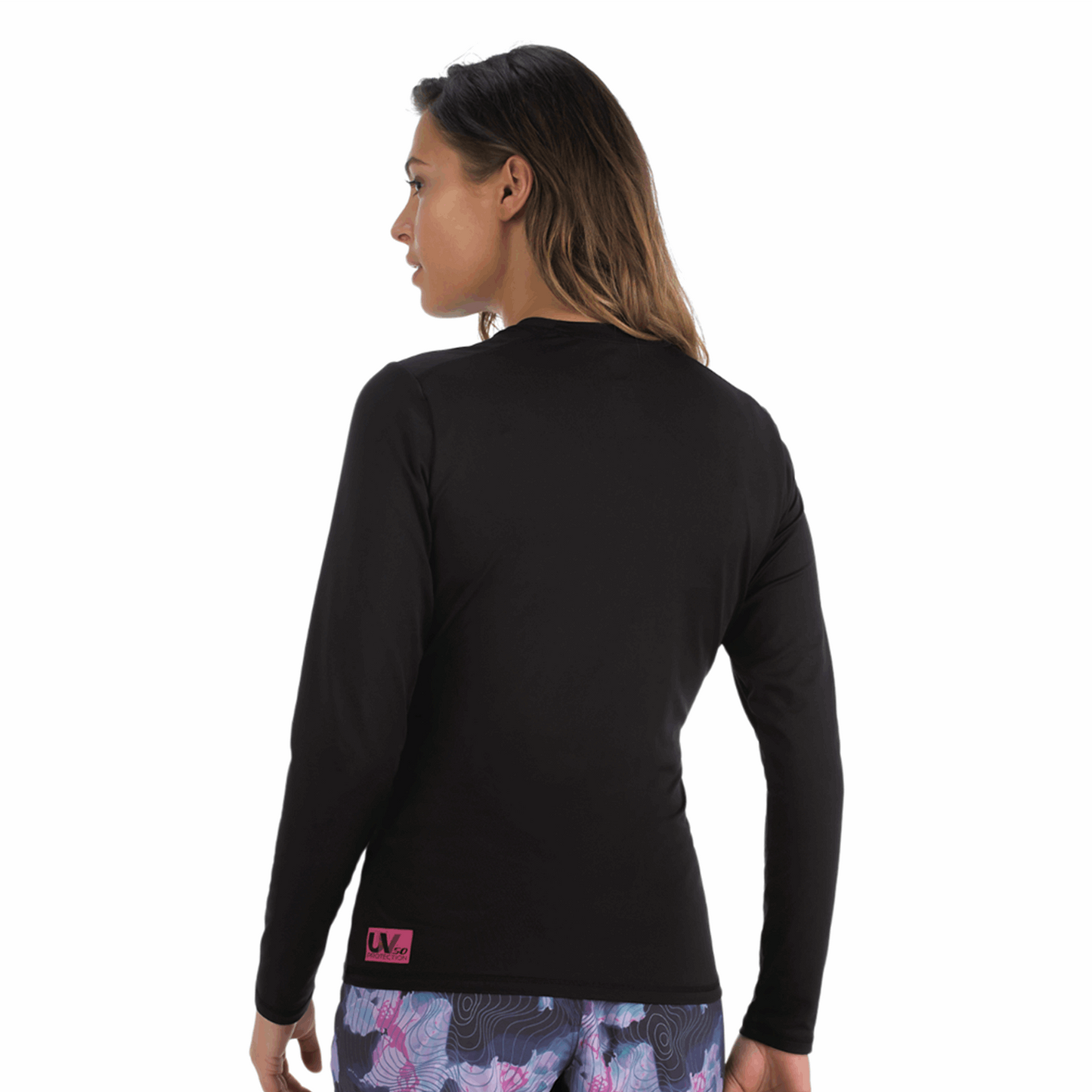 Women's Long Sleeve Rashguard Signature - Black - 454465_09