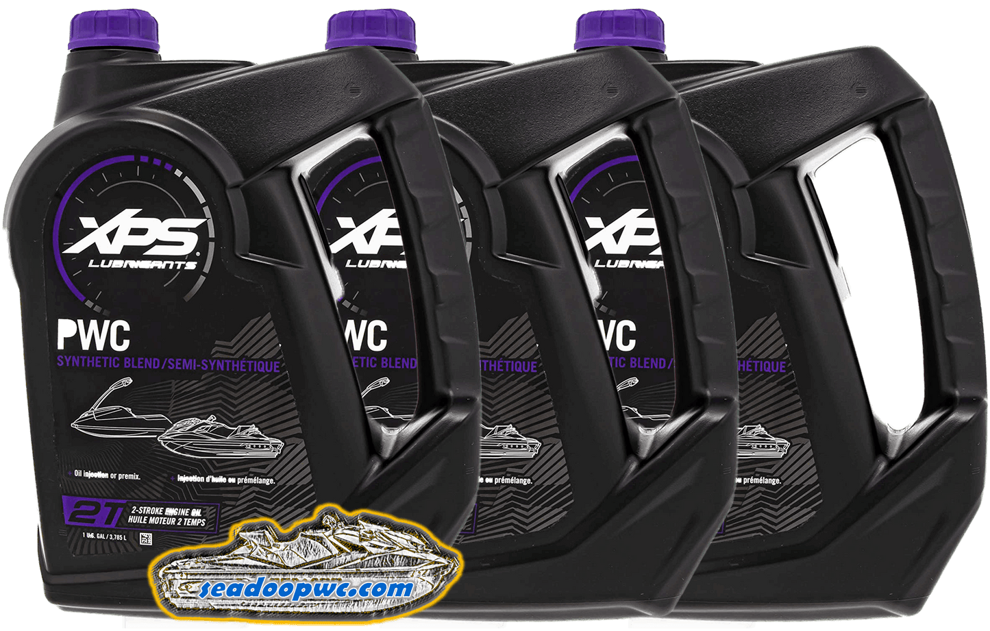 Sea-Doo XPS 2T PWC Synthetic Blend Oil Gallon Case (3) - 9779466