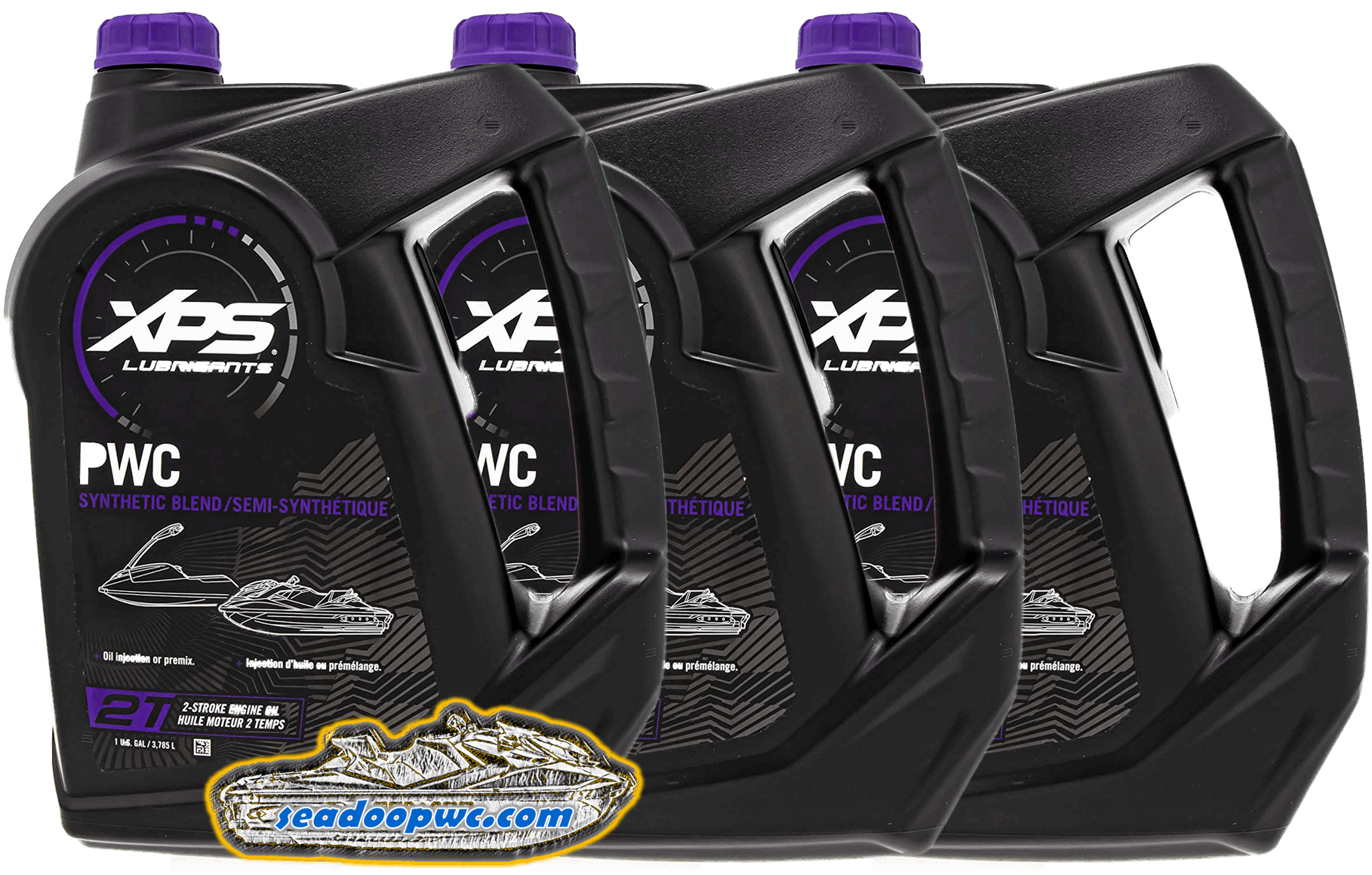 Sea-Doo XPS 2T PWC Synthetic Blend Oil Gallon Case (3) - 9779466