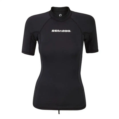 SEA-DOO WOMEN SIGNATURE SHORT SLEEVE RASHGUARD - BLACK - 286795