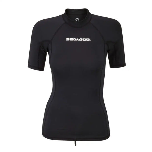 SEA-DOO WOMEN SIGNATURE SHORT SLEEVE RASHGUARD - BLACK - 286795