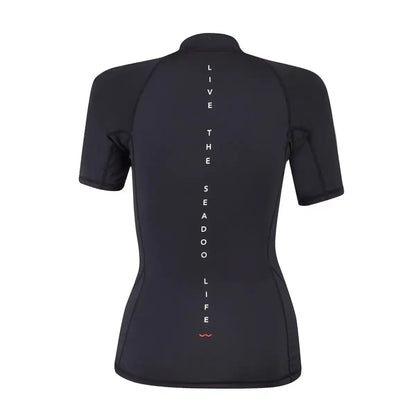 SEA-DOO WOMEN SIGNATURE SHORT SLEEVE RASHGUARD - BLACK - 286795