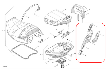 269003674 Sea-Doo Fish Pro Trophy Seat Support Assembly