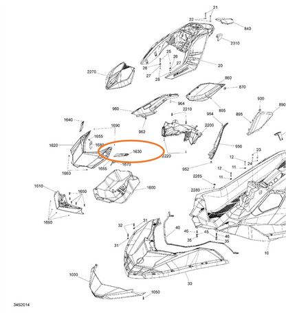 LH Spark Hook - Front Storage Compartment 269800541