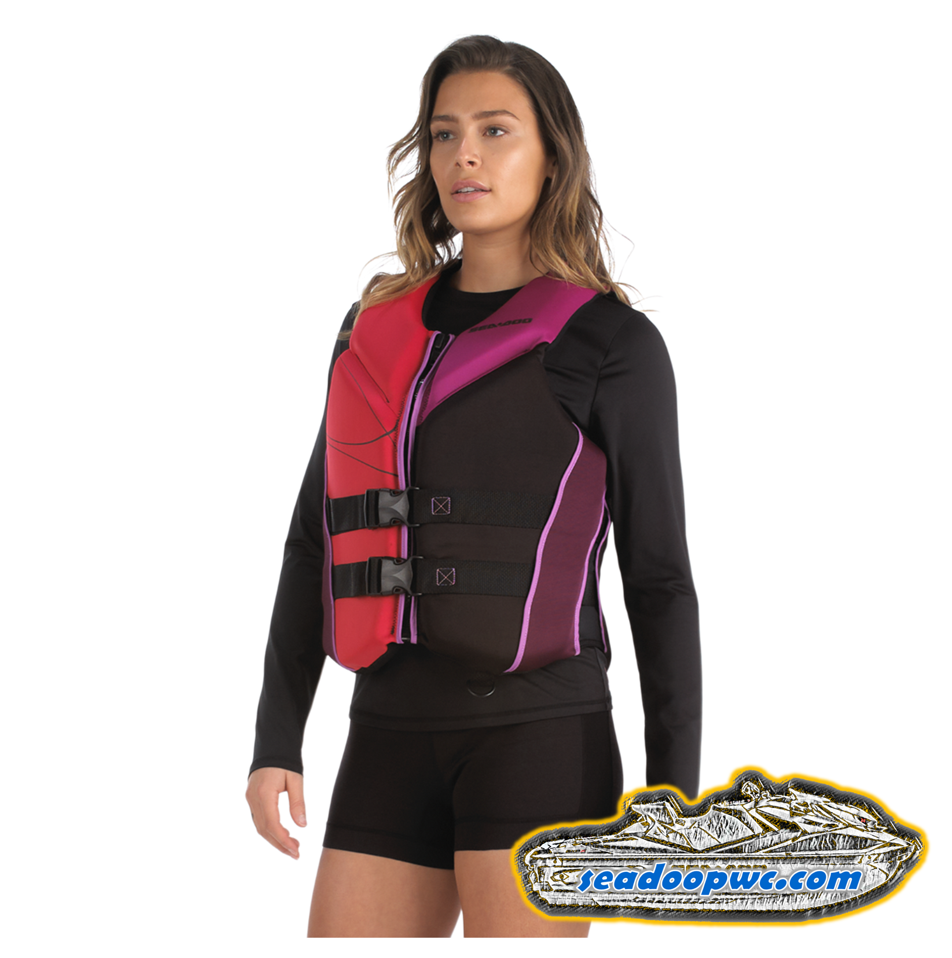 Sea-Doo Freedom Stream PFD/Life Jacket - Lava Red  #287001_17