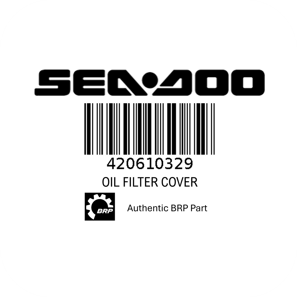 420610329 Sea-Doo Rotax Oil Filter Cover - OEM