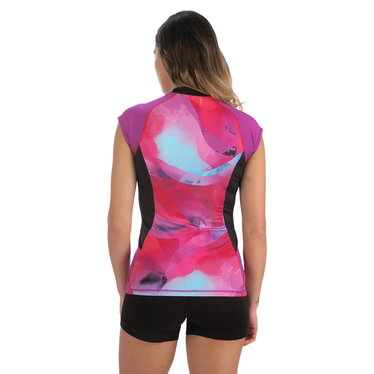 4546820674 Sea-Doo Women's Short Sleeve Performance Rash Guard - Blue - M