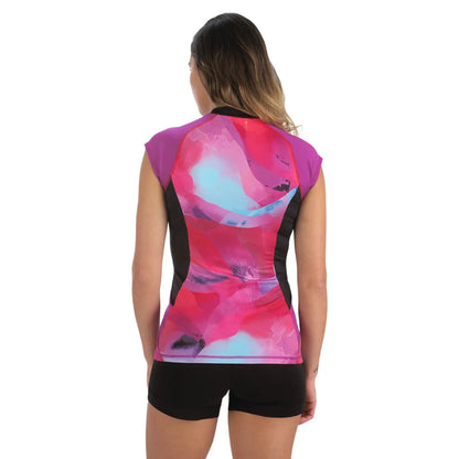 4546820674 Sea-Doo Women's Short Sleeve Performance Rash Guard - Blue - M