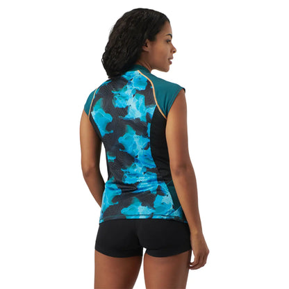 4546820674 Sea-Doo Women's Short Sleeve Performance Rash Guard - Blue - M