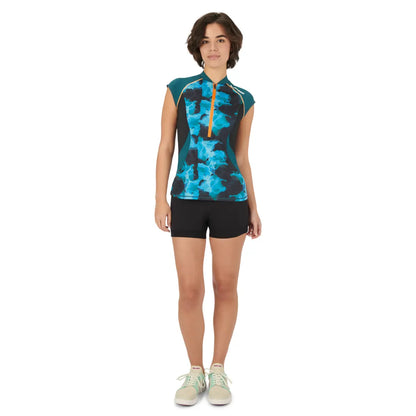 4546820674 Sea-Doo Women's Short Sleeve Performance Rash Guard - Blue - M