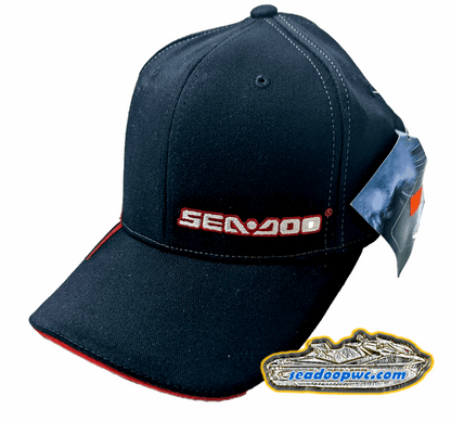 SEA-DOO NEW OEM MEN'S FITTED SWOOSH HAT - BLACK S/M