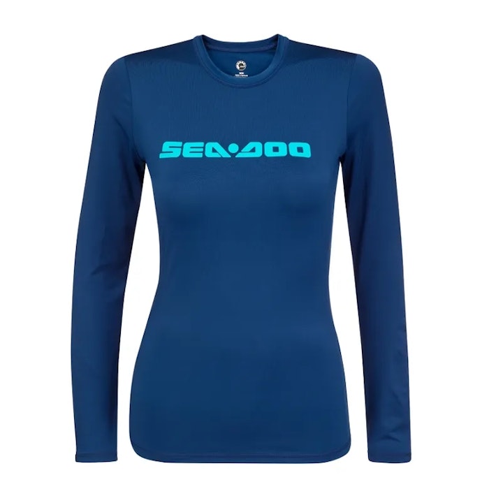 SEA-DOO WOMEN'S SIGNATURE LONG SLEEVE RASHGUARD - NAVY - 454465_89