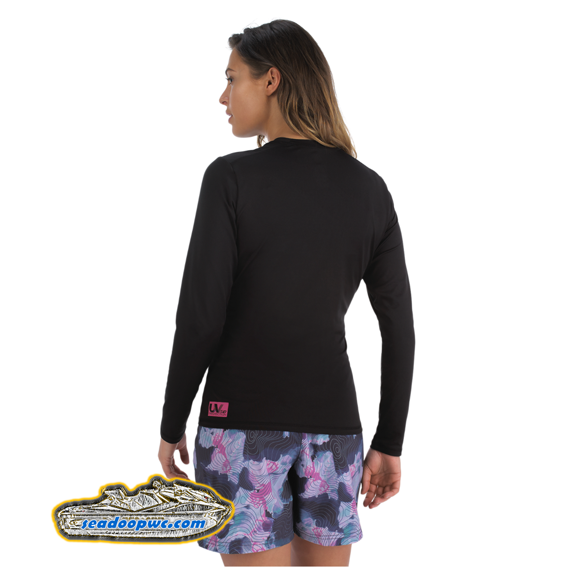 Women's Long Sleeve Rashguard Signature - Black - 454465_09