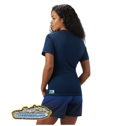 SEA-DOO WOMEN SIGNATURE SHORT SLEEVE RASHGUARD - BLUE - 454484_89