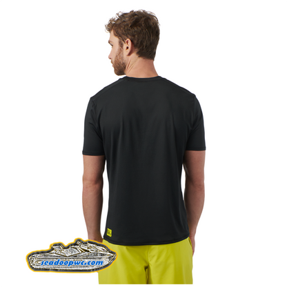 Sea-Doo Men's Short Sleeve Rashguard Signature - Black - 454487_90