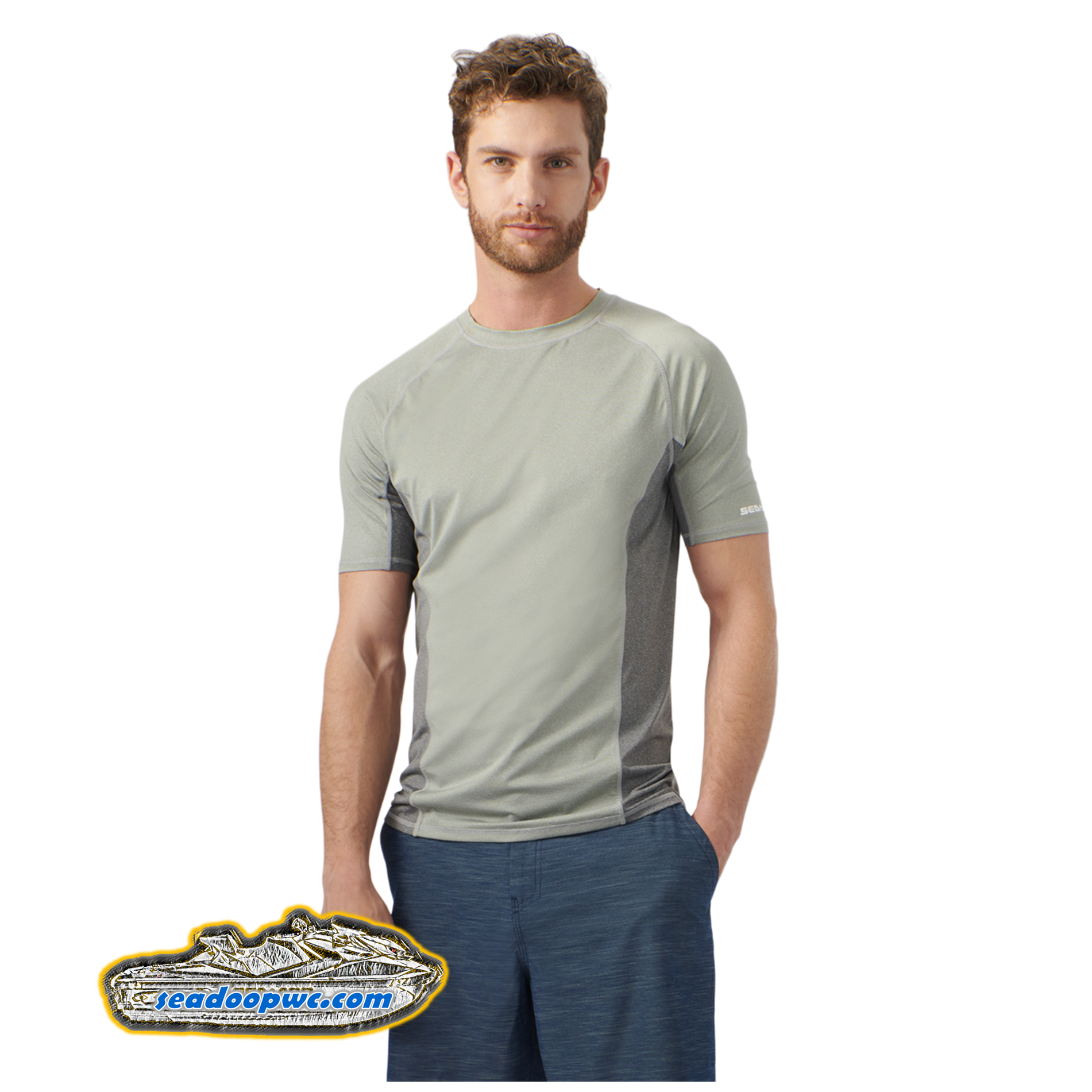 Sea-Doo Men's Short Sleeve Rashguard Performance - Smoke - 454666_57