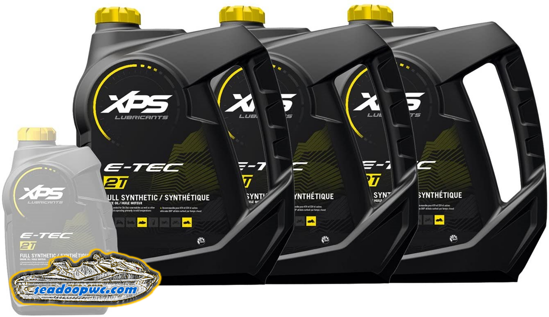 Sea-Doo/Ski-Doo XPS New OEM 2-Stroke Synthetic Oil Gallon Case (3) - 9