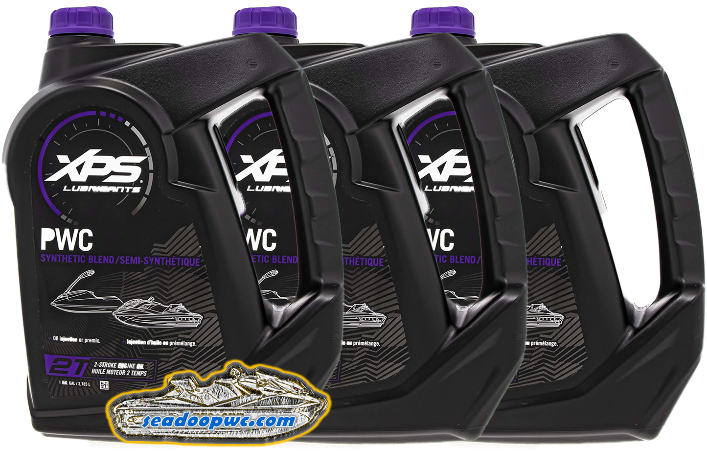 Sea-Doo XPS 2T PWC Synthetic Blend Oil Gallon Case (3) - 9779466